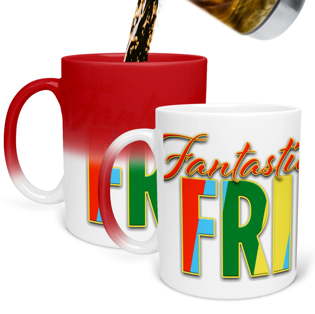 Printed Ceramic Coffee Mug | Day of the Week | Fantastic Friday | 325 Ml.